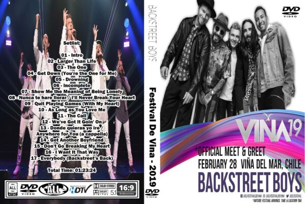 Backstreet Boys - Live Quinta Vergara Vina del Mar Chile 2019 DVD