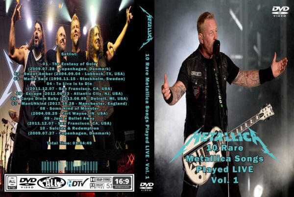 Metallica  10 Rare Metallica Songs Played Live Vol1 DVD