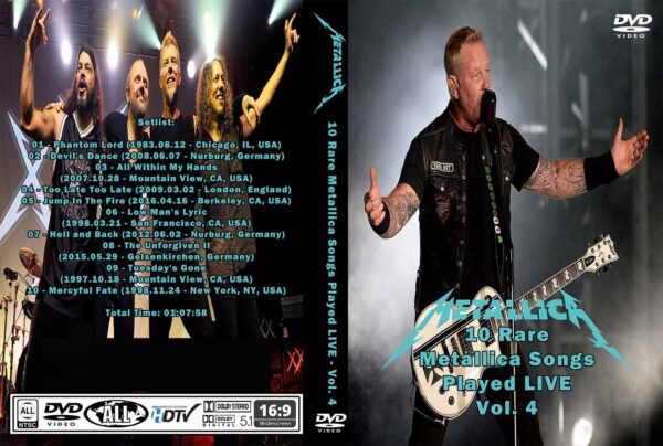 Metallica 10 Rare Metallica Songs Played Live Vol. 4 DVD
