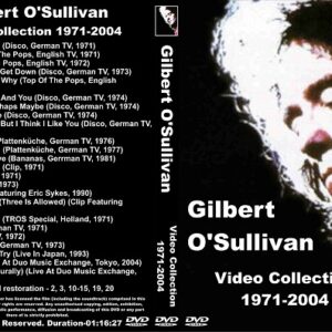 Gilbert O'Sullivan - Video Collection 1971-2004 DVD