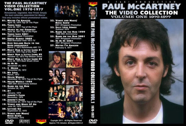 Paul McCartney - The Video Collection Vol.1 1970 - 2010 DVD