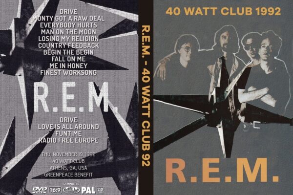R.E.M. 40 Watt Club Athens GA USA 1992 DVD