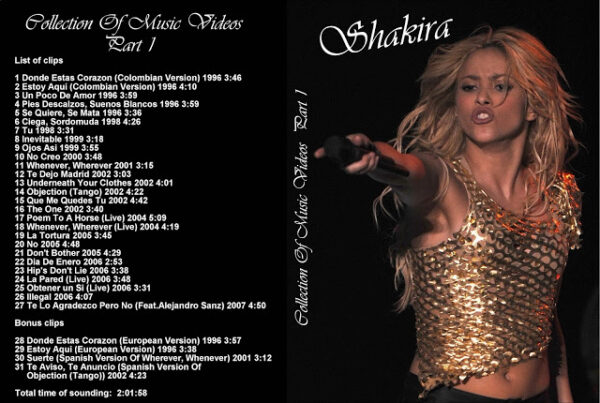 Shakira - Collection Of Music Videos - 2DVDs