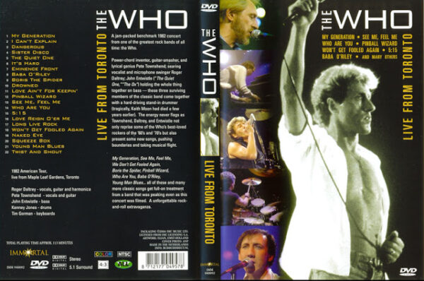 The Who - Live From Toronto 1982 DVD